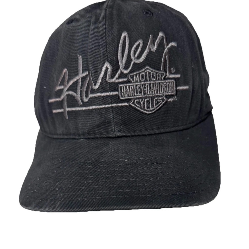Harley Davidson Black Adjustable Strap Hat.